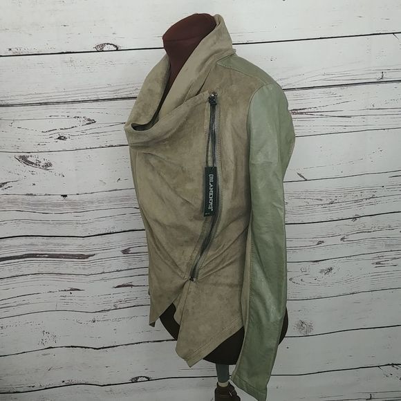 BlankNYC Olive Private‎ Practice Mixed Draped Coat - Picture 8 of 11